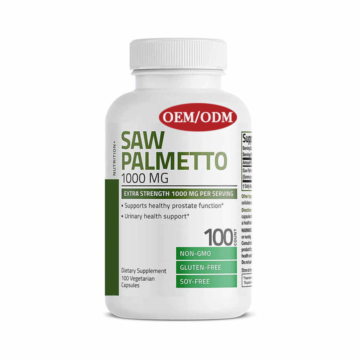 100 viên nang Saw Palmetto Vitamin tuyến tiền liệt và tiết niệu tóc hỗ trợ chế độ ăn uống bổ sung